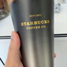 星巴克（Starbucks）杯子 咖啡宝藏系列 高颜值黑色不锈钢保温杯咖啡杯男女士送礼礼物 黑白渐变不锈钢桌面杯430ml 实拍图