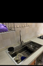 奈田（NTNO）厨房水槽大单槽洗菜盆一体盆304不锈钢加厚5.0压纹耐磨集渣洗碗槽 雅银集渣大单槽+三挡抽拉龙头 75*46cm【台控下水-加厚5.0】 实拍图