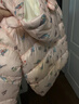 婧麒（JOYNCLEON）儿童棉服男女童装宝宝秋冬季婴儿衣服棉服加厚外出棉袄加绒外套 粉色小鸟 内里暖绒 循环锁温 90 cm 实拍图