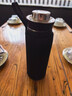 杯套保温杯保护套斜跨通用水杯套防摔隔热防烫玻璃杯袋子提绳简约 黑色大号（7.5cm*18.5cm） 无规格 实拍图