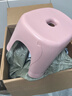 换鞋凳小凳子座椅小板凳可叠放加厚塑料凳高级感儿童学生寝室矮凳 樱花粉1个 实拍图