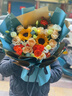 艾斯维娜鲜花速递向日葵混搭花束生日礼物全国同城配送 向日葵香槟韩式花束 实拍图