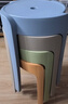 树浩家用塑料加厚凳子可叠放餐椅网红风车餐桌椅子现代简约餐厅书桌用 L.HF升级加强PP材料30cm面-咖色 实拍图