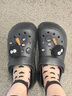 卡帝乐鳄鱼洞洞鞋女士凉鞋夏季休闲沙滩鞋软底凉拖鞋子女 0808 黑色 39-40 实拍图