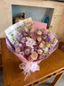 艾斯维娜鲜花速递向日葵混搭花束生日礼物全国同城配送 紫玫瑰混搭花束 实拍图