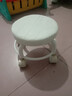 【京喜甄选】椅子万向轮美缝凳子带轮旋转擦地矮凳美甲修脚凳滑轮 儿童凳-米白色款 实拍图