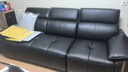 卡尔适黑色真皮沙发客厅2026新款小户型调节大象耳朵意式直排沙发花弄影 2.5米多人位（头靠可调节） 【旗舰版·云端坐感】2.8mm加厚半青头层牛皮 实拍图