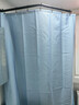 蓓柅酒店卫生间浴帘布纯色提花浴室帘套装洗澡隔断防水帘加厚淋浴挂帘 雾蓝色 宽180*高200cm 实拍图