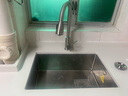 悍高（HIGOLD） 厨房水槽304不锈钢手工压纹大单槽家用台下洗菜盆家用洗碗槽水池 雅银60×43抽拉龙头【窄边款】 实拍图