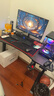 傲风A4电竞桌实木电动升降电脑桌办公书桌子国家补贴黑色带灯1.2*0.6m 实拍图