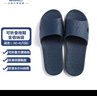 班哲尼 旅行便携式折叠酒店居家EVA防滑浴室情侣洗澡非一次性拖鞋 含便携收纳袋 蓝灰 L（40-41尺码） 实拍图
