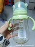 小土豆（potato）婴儿ppsu宽口径带手柄重力球吸管奶瓶配L号4个月以上300ml艾青绿 实拍图