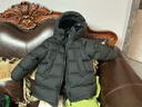保姆鹅  【风墙】儿童羽绒服宝宝中长款护脸加厚外套保暖童装[NG2664] 炭黑 110 实拍图