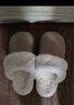 朴西冬季防水可拆卸棉拖鞋女士保暖室内厚底防滑可外穿 卡其色 36-37 实拍图
