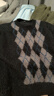 优衣库女装菱格圆领针织衫/毛衣毛衫482645 09 黑色 L /160/88A 实拍图