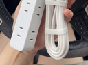 得力（deli）迷你插座 二脚两孔插排/插线板/排插/插板/接线板/拖线板 出差旅行便携一转四 1.8米无开关 LX4004 实拍图