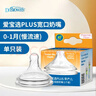 布朗博士婴儿奶嘴 宽口径硅胶初生超慢流速 0-1月 (1个装) 爱宝选PLUS 实拍图