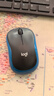 罗技（Logitech）M185鼠标 无线鼠标 办公鼠标 对称鼠标 黑色蓝边 带无线2.4G接收器 实拍图