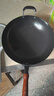 阎铁匠章丘炒锅铁锅 炒菜锅无涂层家用不易粘锅圆底轻便炒勺锻打已开锅 36cm黑锅镜面木把带耳7-9人D 36cm 圆底炒锅 实拍图