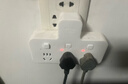 公牛（BULL）插座扩展器一转多/一转三插座/转换插头/转换器/插排/插线板 适用卧室、厨房  3位分控 蓝白 实拍图