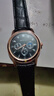 【网红爆款】商务腕表石英运动表休闲皮带男女手表 黑色 实拍图