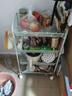 京东京造 咔咔厨房置物架 落地收纳柜调料餐边碗橱柜小推车 绿色 4层 实拍图