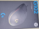 罗技（G）G102第二代游戏鼠标 RGB流光灯效鼠标 轻量化  游戏级8000DPI传感器 黑色 200-8000DPI 实拍图