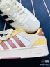 adidas「T头鞋」VL COURT复古休闲板鞋德训鞋男女阿迪达斯轻运动 汉玉白/黑色/树脂黄   44 实拍图