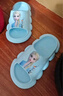 迪士尼童鞋夏季浴室凉拖鞋女童爱莎公主户外防滑一字拖F1361 蓝色  实拍图