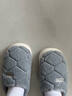 洁丽雅毛绒棉拖鞋秋冬加厚软底男女保暖加绒棉拖鞋蓝灰 44/45 实拍图