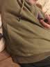 马登工装美式复古半拉链抓绒卫衣摇粒绒加绒套头帽衫外套男秋冬款潮流 军绿色 【男士男款冬季/加厚/纯色/连帽/半拉链卫衣】 2XL 实拍图