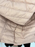 鸭鸭（YAYA）佟丽娅同款轻薄羽绒服女新款冬季短款圆领内胆修身时尚薄外套男 米白色【女款无领】 2XL 【建议125-140斤】 实拍图