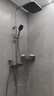 九牧（JOMOO）淋浴花洒套装自动除垢方形大顶喷带增压喷枪钢琴按键大置物淋浴器 【琴键双控置物花洒】枪灰36602 实拍图