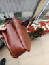 瑾安（JINAN）真皮女包斜挎包包牛皮软皮百搭中年妈妈包情人节三层单肩包女士包 焦糖黄小号 实拍图