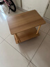 逸朗德（YILANGDE）简易床头柜小型卧室现代简约迷你床边柜收纳架储物柜子置物床头桌 浅胡桃色双层60*40*53CM 实拍图