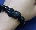 石传百世天然黑曜石手串招财貔貅手链男款本命年送男友送老公生日礼物 实拍图