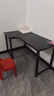 久丞家具转角电脑桌学生家用书桌双人书架一体组合桌卧室拐角L型电竞桌子 【加厚16mm桌面】黑色左转角 140x80x74cm 实拍图