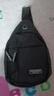 运动跑步包男休闲斜挎包手机包防泼水健身包女单肩包 黑色 实拍图