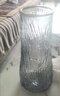 透明玻璃深海花瓶ins风植物干花插花水培大容器台面装饰客厅摆件 透明水波纹(17*5.5*8) 1个装 实拍图