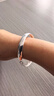 云金丽银手镯999足银女款民族风凸版心经开口光面银镯子送妈妈女友礼物 实拍图