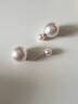 DAISY DREAM赵露思同款双面珍珠耳环女前后两戴轻奢耳钉高级耳饰品S925银针 粉光大小珍珠耳环【925银针】 实拍图