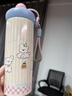 【新人专享价】浮球保温杯大容量吊带咖啡杯创意学生水杯便携杯子 【新人专享价】小白狗 粉帽盖子-500ML 实拍图