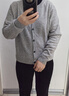 优衣库女装羊绒圆领针织短开衫/25秋冬新款479672 03 灰色 2XL 实拍图