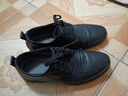 红蜻蜓男鞋平底秋冬牛皮休闲鞋男圆头商务正装皮鞋男WTA306871黑色43 实拍图
