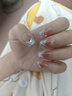 美肤语美甲贴片穿戴甲(月下芭蕾)短款猫眼假指甲果冻胶可拆带工具MF8340 实拍图