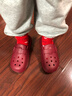 朴西厚底包头半拖女士夏外穿洞洞鞋 安哥拉红  37-38 实拍图