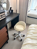 千禧华府化妆椅女生卧室凳子化妆凳奶油风美甲椅子2026新款梳妆台凳子米白 实拍图