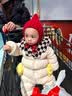 巴拉巴拉童装婴儿轻薄连体衣羽绒服连体衣冬装宝宝爬服儿童衣服男童女童 奶白色小熊 90 （充绒量55g） 实拍图