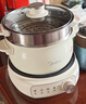 美的（Midea）电煮锅 电火锅 电热锅 电炒锅 分体式可拆洗 2.6L小电锅 学生宿舍多功能锅泡面锅 XZC2088S 配蒸笼 实拍图