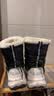 骆驼（CAMEL）高帮加绒休闲女鞋厚底耐磨雪地靴子 X24C09L7607 米白/黑 39 实拍图